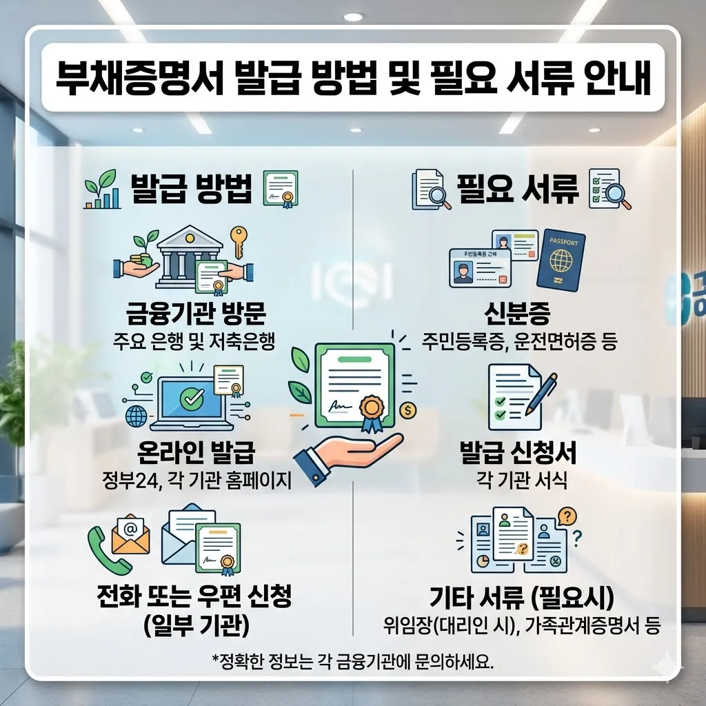 부채증명서 발급 방법 및 필요 서류 안내