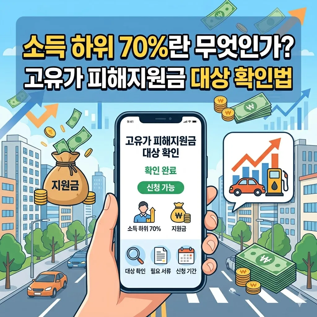 소득 하위 70%란 무엇인가? 고유가 피해지원금 대상 확인법