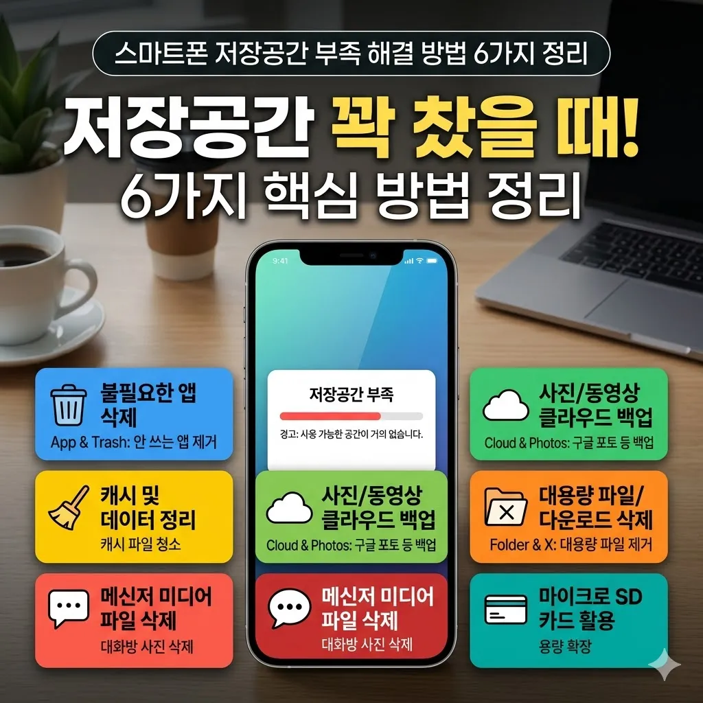 스마트폰 저장공간 부족 해결 방법 6가지 정리
