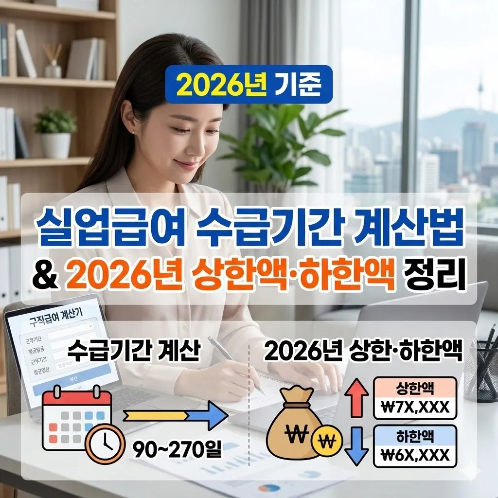 실업급여 수급기간 계산법과 2026년 상한액 하한액 정리