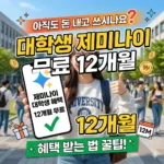 아직도 돈 내고 쓰시나요? 제미나이 대학생 무료 12개월 혜택 받는 법
