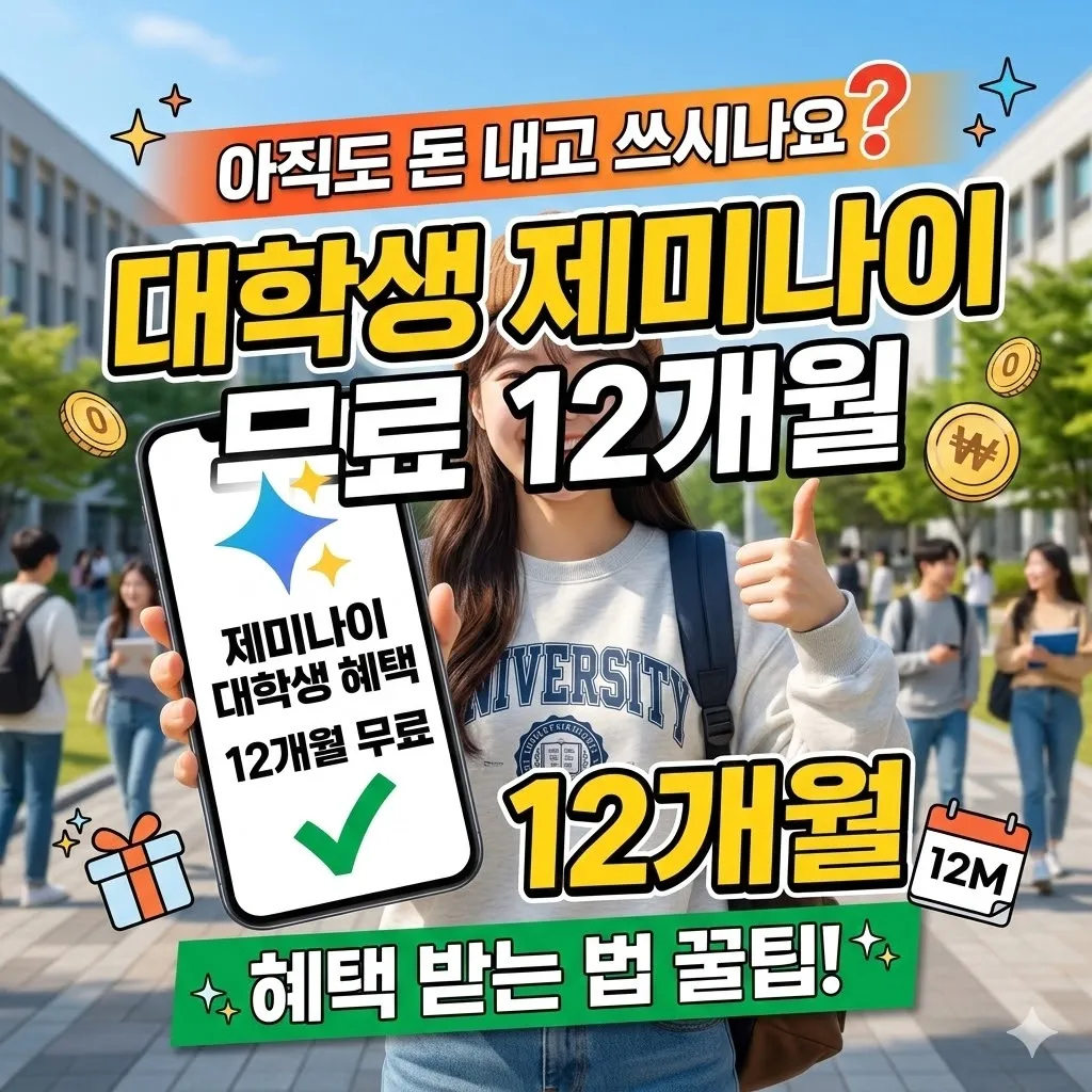 아직도 돈 내고 쓰시나요? 제미나이 대학생 무료 12개월 혜택 받는 법