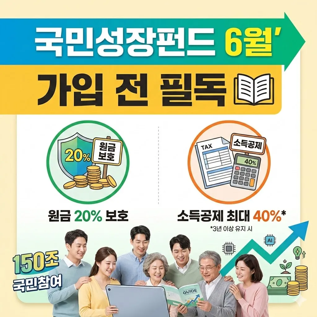 원금 20% 보호에 40% 소득공제까지, 국민성장펀드 6월 가입 전 필독