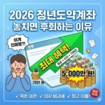 월 70만 원 넣으면 5,000만 원? 2026년 청년도약계좌 놓치면 후회하는 이유