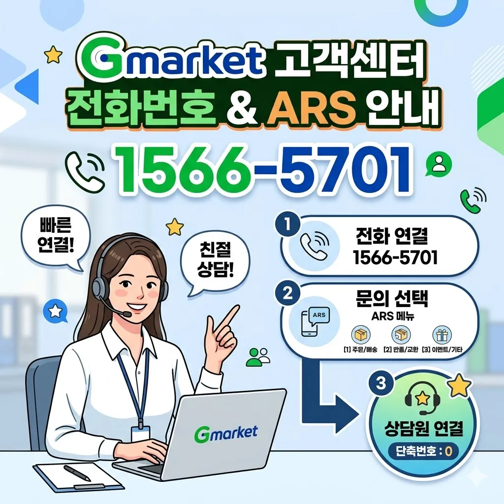 지마켓 고객센터 전화번호 및 상담원 연결 ARS 단축번호 안내