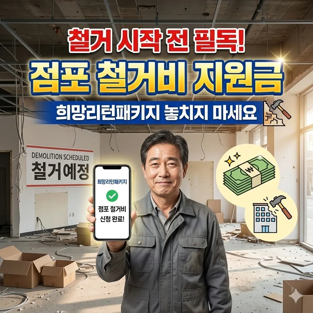 철거 시작 전 필독! 희망리턴패키지 점포 철거비 지원금 놓치지 마세요