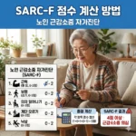 노인 근감소증 자가진단 테스트 SARC-F 점수 계산 방법