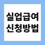 실업급여 신청방법