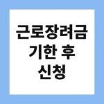 근로장려금 기한 후 신청