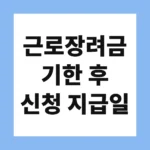 근로장려금 기한 후 신청 지급일