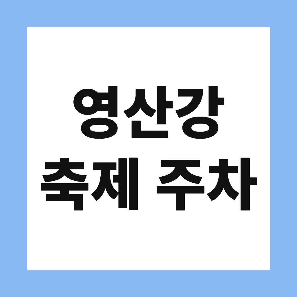 영산강 축제 주차